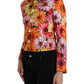 Dolce & Gabbana Multicolor Floral Brocade Blazer Coat Jacket