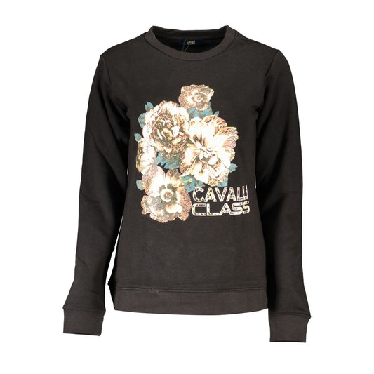 Cavalli Class Black Cotton Sweater