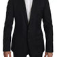 Dolce & Gabbana Black Slim Jacket Coat Blazer MARTINI