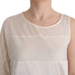 Costume National Beige Sleeveless Modal Top - Elevated Basics