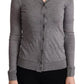 Dolce & Gabbana Gray Wool Button Down Cardigan Sweater