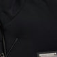 Dolce & Gabbana Black Cotton Hooded Logo Bomber Jacket