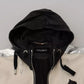 Dolce & Gabbana Black Leather Hooded Blouson Coat Jacket