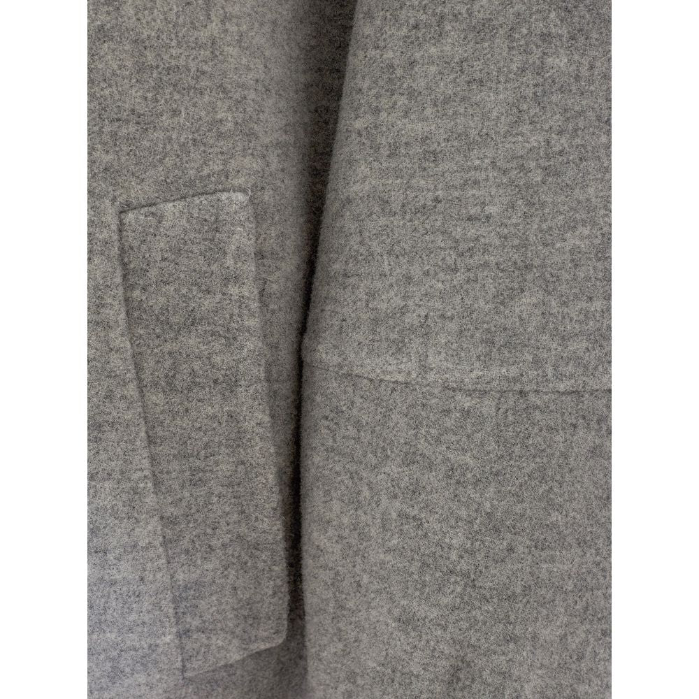 Herno Elegant Gray Wool Jacket for Timeless Style