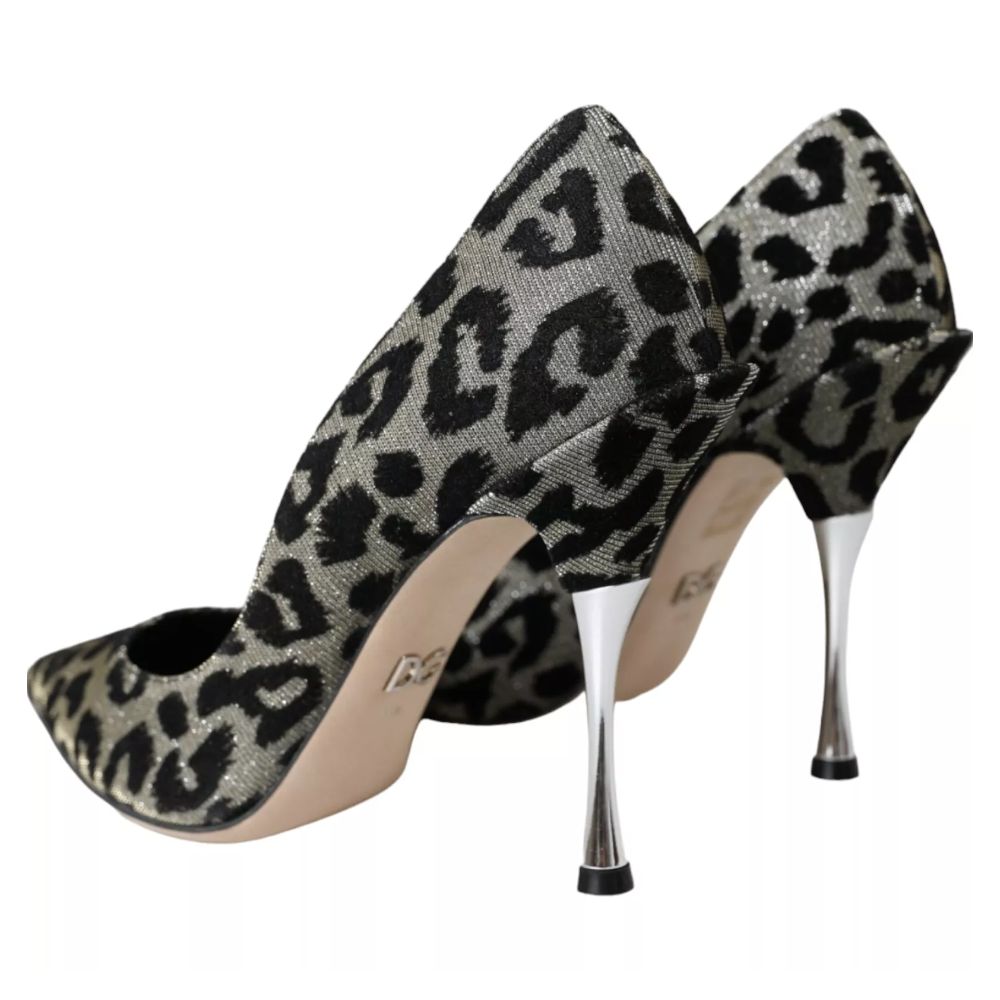 Dolce & Gabbana Gray Leather Di Calfskin Pump