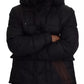 Dolce & Gabbana Black Polyester Hooded Parka Coat Winter Jacket