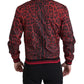 Dolce & Gabbana Red Leopard Bomber Short Coat Jacket