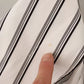 Dolce & Gabbana White Striped Cotton Robe Coat Wrap Jacket