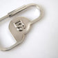 Dolce & Gabbana Silver Tone Brass Metal DG Logo Engraved Keyring Keychain