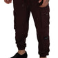 Dolce & Gabbana Bordeaux Cargo Jogger Trouser Cotton Pants