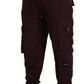 Dolce & Gabbana Bordeaux Cargo Jogger Trouser Cotton Pants