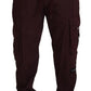 Dolce & Gabbana Bordeaux Cargo Jogger Trouser Cotton Pants