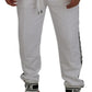 Dolce & Gabbana White Logo Jogger Jogging Cotton Pants