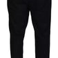 Dolce & Gabbana Black Jogger Jogging Wool Pants