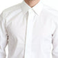 Dolce & Gabbana White Cotton Poplin Dress Formal GOLD Shirt