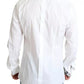 Dolce & Gabbana White Cotton Poplin Dress Formal GOLD Shirt