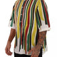 Dolce & Gabbana Multicolor Striped Linen Cotton Shirt