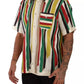 Dolce & Gabbana Multicolor Striped Short Sleeve Cotton Shirt