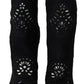 Dolce & Gabbana Black Stretch Pumps Boots Floral Lace Shoes