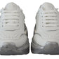 Dolce & Gabbana White Silver Leather Daymaster Sneakers Shoes