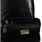 Dolce & Gabbana Black Patent Leather Logo Plaque Backpack Bag