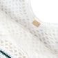 Dolce & Gabbana White Green Knitted Cotton Logo Shopping Tote Bag