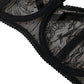 Dolce & Gabbana Black Floral Lace Nylon Balconcino Bra Underwear