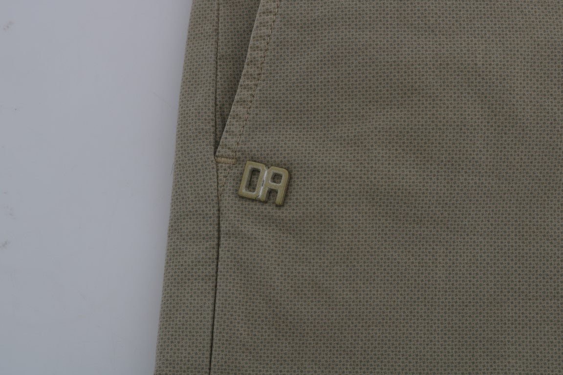 Daniele Alessandrini Beige Slim Fit Chinos for Sophisticated Style