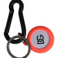 Dolce & Gabbana Red Orange Rubber DG Logo Round Metal Keyring Keychain