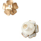 Dolce & Gabbana Gold Tone Maxi Faux Pearl Floral Clip-on Jewelry Earrings