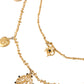 Dolce & Gabbana Gold Tone Chain Brass Charm Statement Sicily Necklace