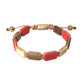 Nialaya CZ Tiger Eye Red Coral 925 Silver Men Bracelet