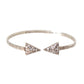 Nialaya Arrow Crystal 925 Silver Bangle Bracelet Women