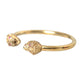 Nialaya Gold CZ Lion Bangle Bracelet Women