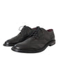 Dolce & Gabbana Black Leather Oxford Wingtip Formal Men Shoes