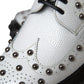 Dolce & Gabbana Black White Embellished Derby Formal Shoes