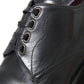 Dolce & Gabbana Black Leather Derby Formal Dress Men Shoes