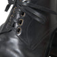 Dolce & Gabbana Black Leather Derby Formal Dress Men Shoes