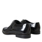 Dolce & Gabbana Black Patent Leather Derby Formal Dress Shoes