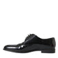 Dolce & Gabbana Black Patent Leather Derby Formal Dress Shoes