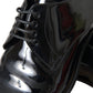 Dolce & Gabbana Black Patent Leather Derby Formal Dress Shoes