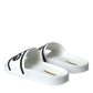 Dolce & Gabbana White Black Sandals Rubber Beachwear Shoes