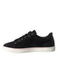 Dolce & Gabbana Black Suede Leather Men Low Top Sneakers Men Shoes