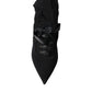 Dolce & Gabbana Black Stiletto Heels Mid Calf Boots Shoes