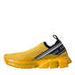 Dolce & Gabbana Yellow Sorrento Slip On Sneakers Women Shoes