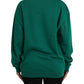 Philippe Model Green Cotton Logo Print Long Sleeves Pullover Sweater