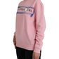 Philippe Model Pink Cotton Logo Print Long Sleeves Pullover Sweater