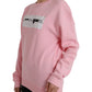 Philippe Model Pink Cotton Logo Long Sleeves Pullover Sweater