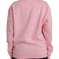 Philippe Model Pink Cotton Logo Long Sleeves Pullover Sweater