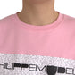 Philippe Model Pink Cotton Logo Long Sleeves Pullover Sweater